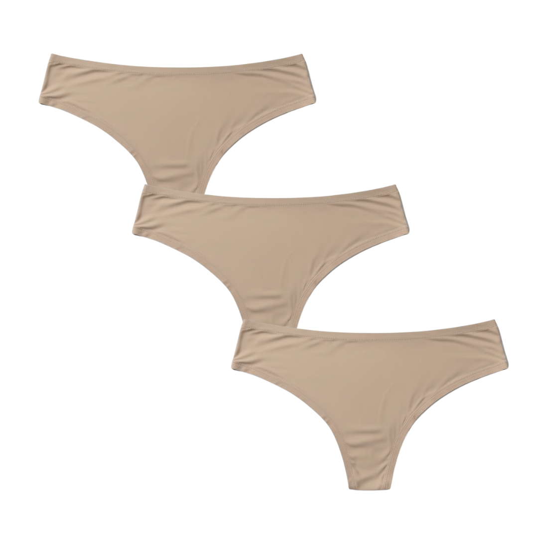 Clétte Sakura full coverage thong underwear 3-pack, women’s comfort underwear