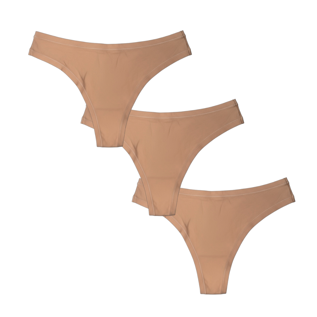 Clétte solene minimal coverage thong underwear 3-pack, women’s comfort underwear