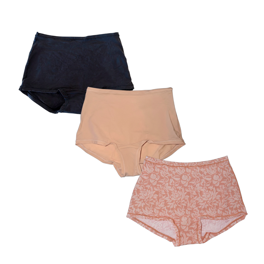 Clétte fleurie boyshort underwear 3-pack, women’s comfort underwear