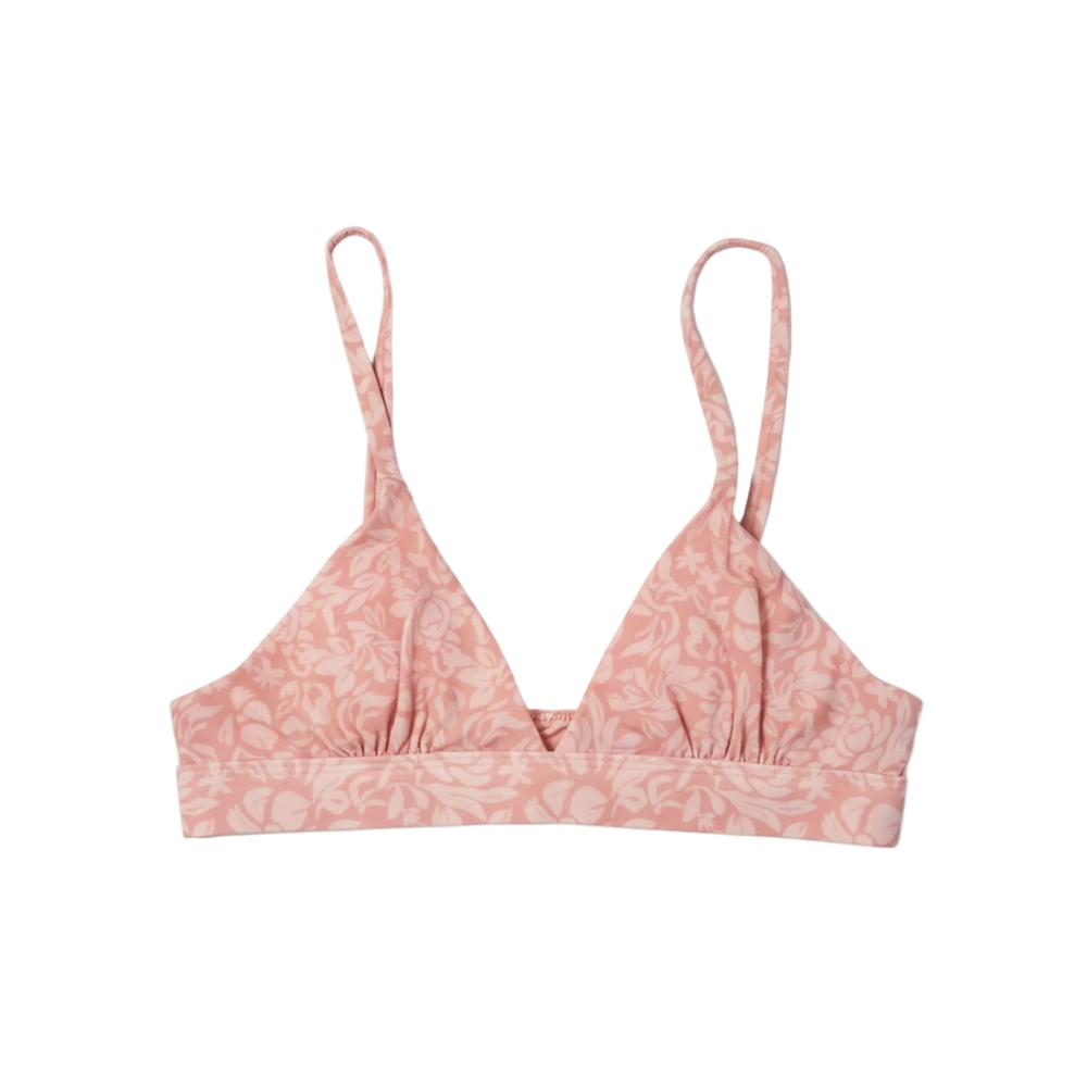 Sofia Triangle Bralette: Blush Blossom
